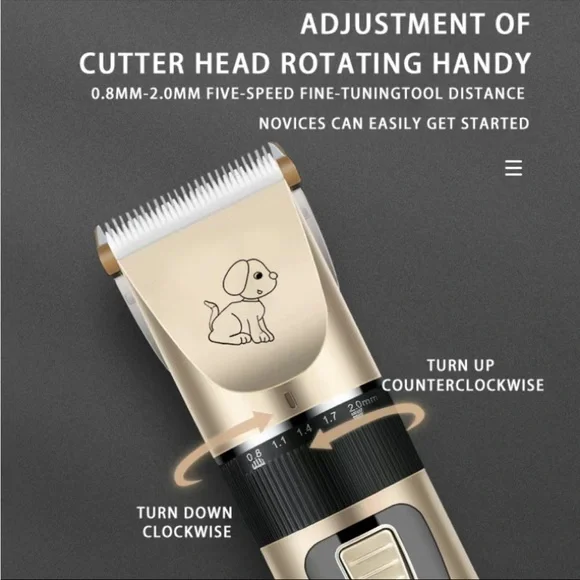 Pet trimmer dog cat hair cutter animals usb set comb hair nail - Picture 6 of 6